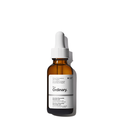 The Ordinary Ascorbyl Glucoside Solution 12% vitamin C serum for brightening, uneven skin tone, and anti-aging